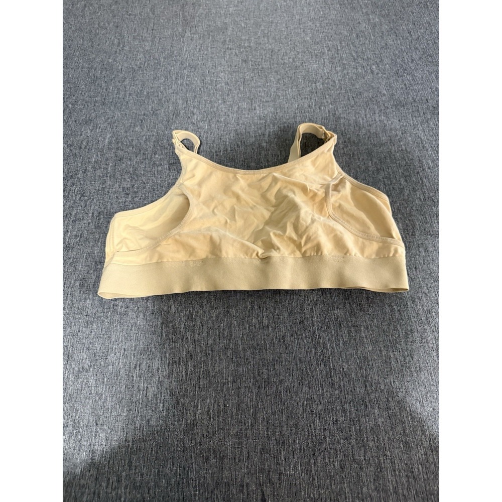 Momcozy Nursing And Pumping Bra Women's Sz M Nude Cotton Wireless Unlined